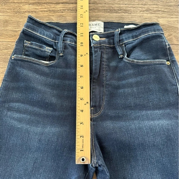 Frame Denim Womens 28/6 Le Sylvie Slender Straight Jeans Stretch Dark LSY230 - Picture 9 of 10